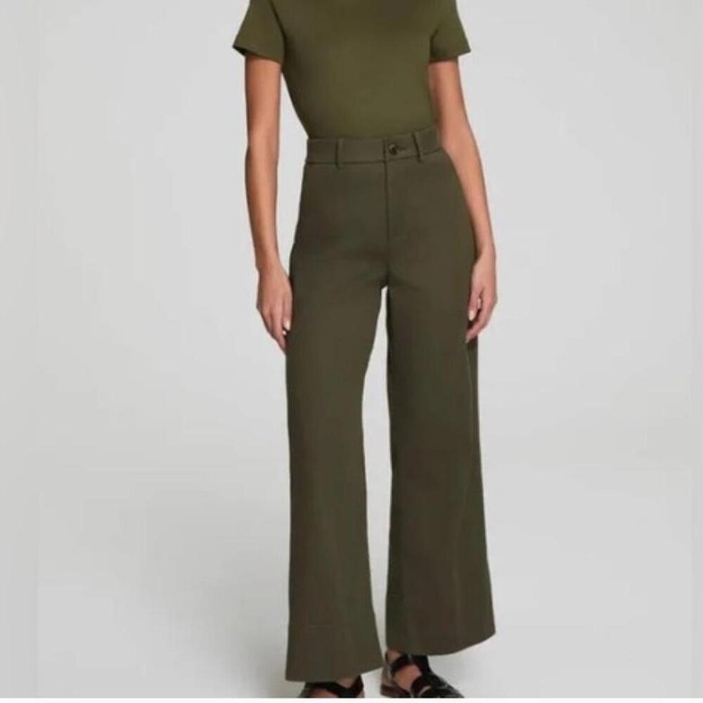 Spanx Women's Green and Khaki Trousers